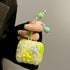 for AirPods Case with Cleaner Kit Cute 3D Curly Wave Frame Flowers Design Preppy Fashion with Keychain, Soft TPU Protective AirPods 2nd & 1st Generation Case Cover for Girls Women