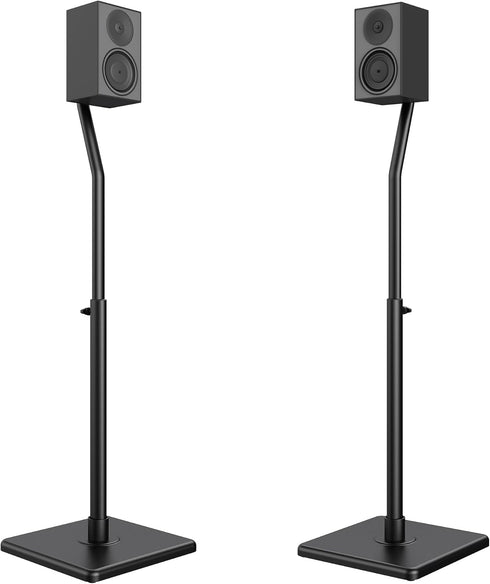 USX MOUNT Universal Speaker Stands, Height Adjustable 30.0" to 39.1" for Satellite & Small Bookshelf Speakers, 1 Pair