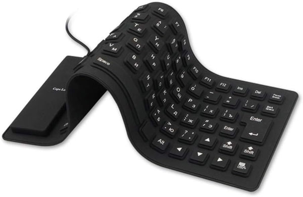 Waterproof Silicone Keyboard - Foldable Flexible USB Mini Dustproof Dirt Proof