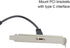 Poyiccot USB C Extension Cable 1ft, 10Gbps 60W, Type C Male to Female, Short USB 3.1 Panel Mount for Data & Sync.
