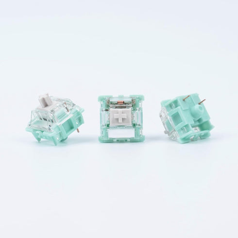Gateron Jade Series Pre-Lubed Linear White Keyboard Switch, 10PCS 3-Pin 38gf Double Spring for MX Gaming