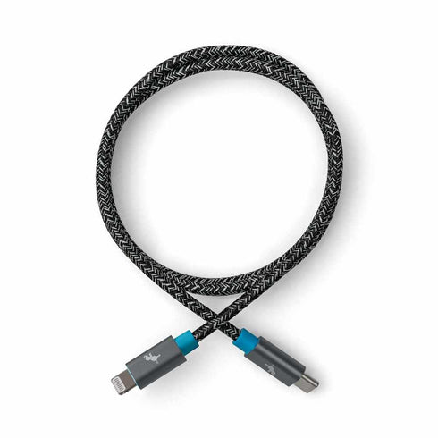 PowerKnit USB-C to Lightning Charging Cable 2M, MFi Certified, Durable Flex Fabric for iPhone, iPad, AirPods