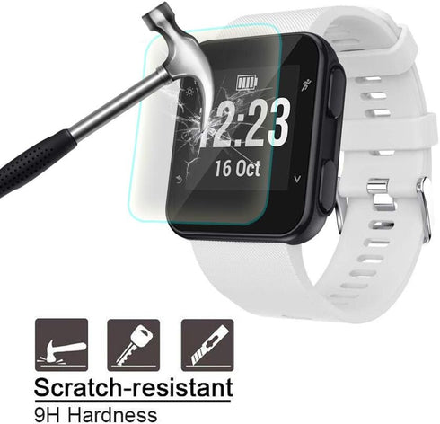 Screen Protector for Garmin Forerunner 35, 4 Pack Tempered Glass Anti-Scratch High Definition Full Coverage Films
