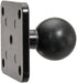 ARKON 4-Hole 25mm (1") 25mm APAMPS38MM Mounts Metal AMPS to Rubber Ball Adapter | Permanent Mount to Flat Surfaces |