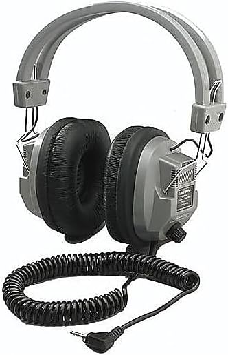 HamiltonBuhl SC-7V SchoolMate Deluxe Stereo Headphone with 3.5 mm Plug and Volume Control, Leatherette Cushions