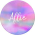 Allie Name Colorful Girl Universe Space Gift Cute Pink Blue PopSockets Swappable PopGrip