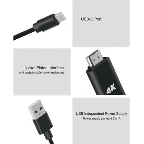 Selna 4K S10 (14.6")/S10 (12.4"), USB C to HDMI Adapter AV Cable TV Video Hub Compatible with Samsung Galaxy Tab Ultra