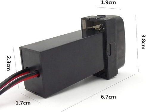 Special 5V 2.1A USB Interface Socket Car Charger and Voltmeter for Mitsubishi