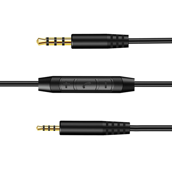 Replacement Audio Cable for Bose Headphones, 2.5mm Male to 3.5mm Male Aux Cord with Mic for QC25 QC35 NC700