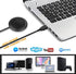 Conference USB Microphone, Computer Desktop Mic with LED Indicator, Plug & Play Omnidirectional Condenser PC Laptop Mics for Online Meeting, Class, Skype, Recording, Zoom, (No Speakers Included)
