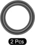 Speaker Foam Edge Surround Rings, Rubber Perforated Subwoofer Rings Replacement Parts - 7 Inch/Black / 2 Pack