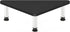 Furinno Turn-N-Tube Corner Monitor Riser Stand with Stainless Steel Tubes, Americano