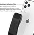 Sinjimoru Silicone Mobile Phone Grip with Stand, Secure iPhone Holder Strap for All Smartphones (Black)