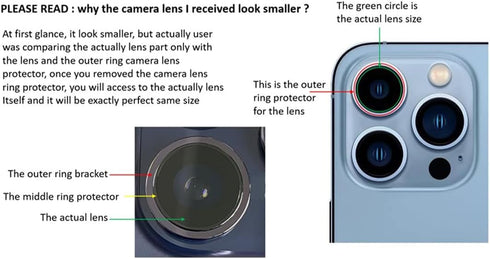 2X Set/6 PCS Back Rear Camera Lens Glass Replacement Kit for iPhone 13 Pro / 13 Pro Max + Repair Tools
