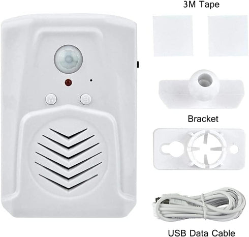 PIR Motion Sensor Activated Sound Player Speaker with USB Cable, Download Your Own MP3 Audio Files to Play