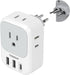 TESSAN Brazil Power Adapter, US to Brazil Travel Plug with 4 American Outlets & 3 USB Charger Ports