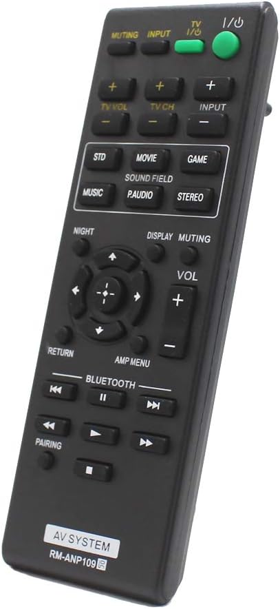 Universal Replacement Remote for Sony Audio System SA-CT260, SA-CT260H, HT-CT260, RM-ANP084