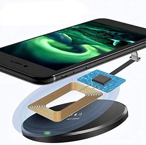 Wireless Charging Receiver Adapter for All Android Devices, Fast Smart Microchip Technology, USB Type-C, Samsung LG