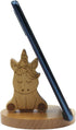 Amamcy Cute Unicorn Cellphone Holder Stand Wooden Smartphone Desk Holder for Mobile Phones