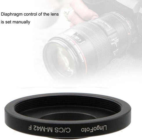 Macro Lens Adapter for M42 Screw Mount Lens to C/CS Camera, M42*0.75mm