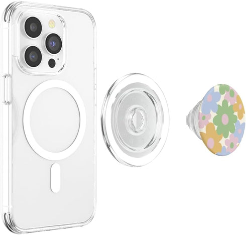 PopSockets MagSafe PopGrip for iPhone - Danish Pastel Aesthetic Daisy Flowers