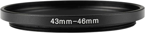 JOYTOLIN 43-46mm Metal Step-Up Ring Adapter Compatible with Mirrorless Cameras DSLR Lens, UV CPL ND Filter Thread