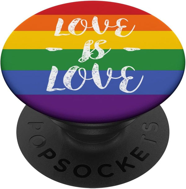 LGBT Pride Rainbow Flag Love is Love PopSockets Standard PopGrip