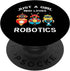Just a Girl Who Loves Robotics Funny Robot Lover Girls PopSockets Standard PopGrip