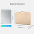 LANDICI 360° Protective Laptop Sleeve Case for 14-15 Inch MacBook Pro/Air, Waterproof Cover Bag, Apricot