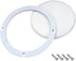 uxcell 2pcs 5" Mounting Hole Diagonal Distance Speaker Grill Mesh Decorative Circle Woofer Guard Cover, White