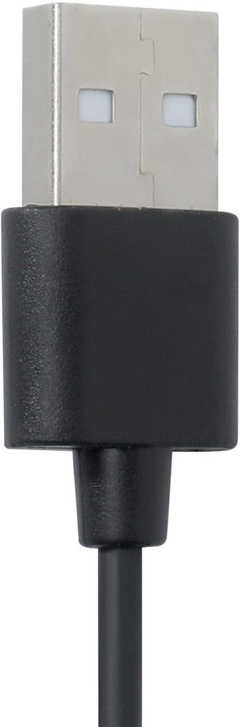 3.5mm Male AUX Audio Jack Cable to USB 2.0 Adapter Cord for Wireless Bluetooth Headphones, Black