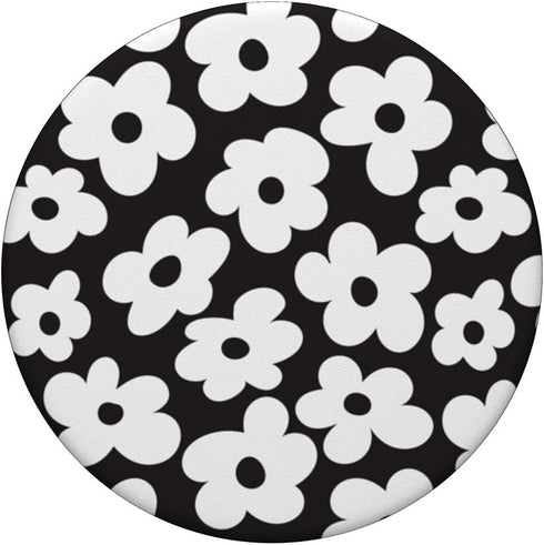 Aesthetic White Flowers Retro Daisy, PopSockets Standard PopGrip