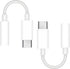 USB C to 3.5 mm Female Headphone Jack Adapter for Apple iPhone 15, iPad Pro, Google Pixel, Samsung Galaxy (White 2 Pack)