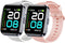 ID208 Plus Smart Watch Bands, Lamshaw Silicone Replacement Soft Wristbands with Stainless Steel Buckle for 1.8" Smart