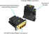 KUJOBUY DVI-I Dual-Link Male to HDMI Female Adapter, 1080p Converter for PC, Playstation, TV, Gold-Plated