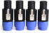 NANYI NL4FC Speakon Cable, 4 Pole Speaker Plug Compatible with Neutrik NL4FC, NL4FX, NLT4X - 4 Pack