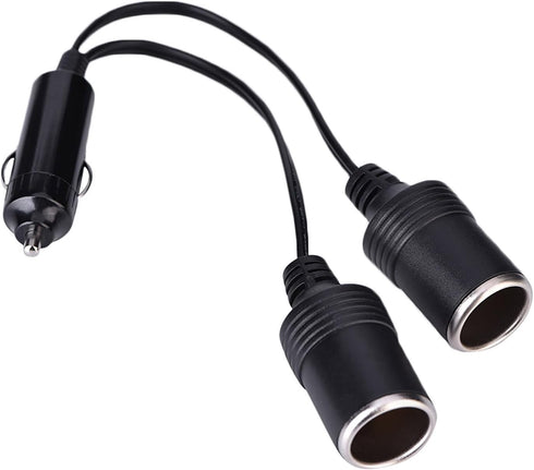 Dual Double Socket 12v Car Cigarette Lighter Adapter, Car Cigarette Lighter Splitter 12v 24v Charger Plug Male to 2-Way