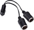 Dual Double Socket 12v Car Cigarette Lighter Adapter, Car Cigarette Lighter Splitter 12v 24v Charger Plug Male to 2-Way