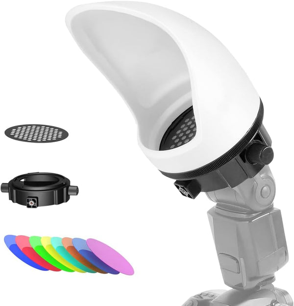 LENSGO Photography Lighting Flash Diffuser Set, Professional Flash Kit Modifier Bundle for Square and Round Lights