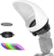 LENSGO Photography Lighting Flash Diffuser Set, Professional Flash Kit Modifier Bundle for Square and Round Lights