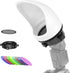 LENSGO Photography Lighting Flash Diffuser Set, Professional Flash Kit Modifier Bundle for Square and Round Lights