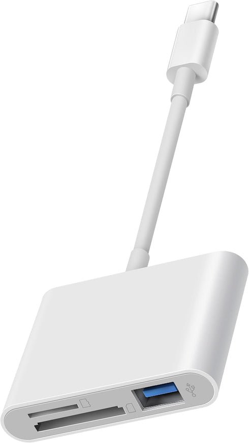 MujuDoler 15 16 3 1 USB C SD Card Reader for iPhone iPad Mac in USB-C Memory Trail Camera Card Adapter with Dual Slots