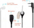 Walkie Talkies Earpieces (2 Packs) with Mic, 2 Pin Covert Air Acoustic Tube Headset for Baofeng UV-5R, Kenwood