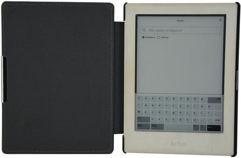 Custer Case for Kobo Aura HD - Ultra-Thin PU-Leather Hard Shell Cover, Black