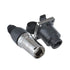 Panel Mounting RJ45 IP65 Waterproof PCB Signal Connector Cat5/5e/6 8P8C Ethernet LAN Cable Connector (2PCS RJ45 + 2PCS