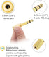 Audio Adapter 6.35mm to 3.5mm Aux, Gold Plated Stereo 1/4 Inch Male Plug to 1/8-inch Female Jack for Headphones