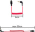 USB C to 3.5mm Cable for RODE Wireless Go II, Coiled Right Angle TRS Male DAC AUX Adapter for iPhone 15 Pro Max