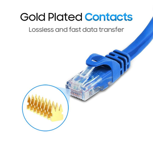 Cmple CAT 6 500MHz UTP ETHERNET LAN NETWORK CABLE - 25 FT Blue