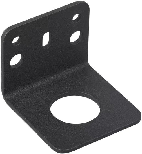 4 Pcs L-Bracket 1255 3/4 Hole Thick Steel Mobile Antennas Brackets for UHF VHF Coax NMO Antenna Mounts (Black)
