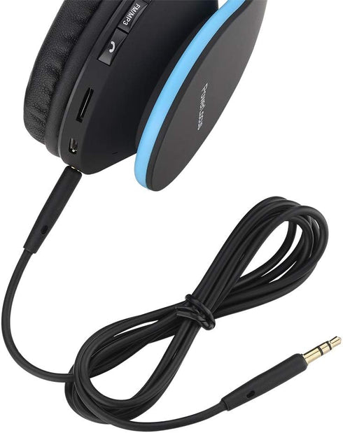 PowerLocus Wireless Bluetooth Over-Ear Stereo Foldable Headphones, Wired Headsets with Built-in Microphone for iPhone